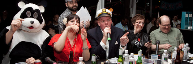 The Happy Cogaoke 2010 judges.